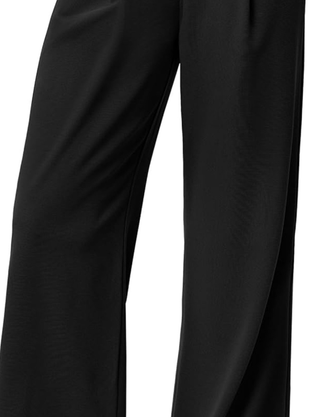 Black Wide-Leg Women's Pants